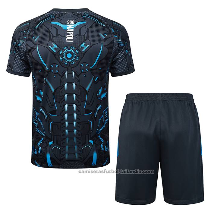 Chandal del Napoli Manga Corta 25/26 Negro - Pantalon Corto